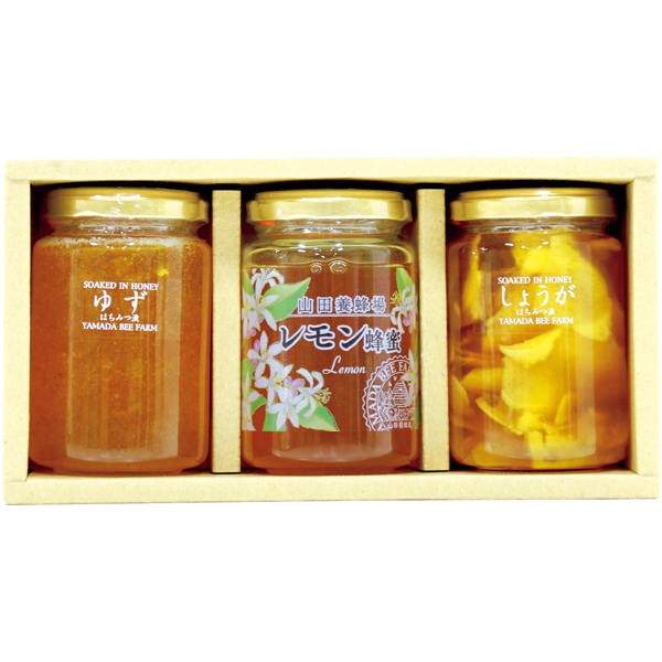 早得_【山田養蜂場】 蜂蜜・蜂蜜漬3本セットの商品画像
