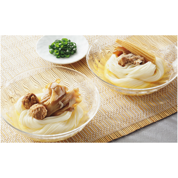 送料込 【無限堂】 簡単便利 稲庭素麺と2種の梅つゆの商品画像