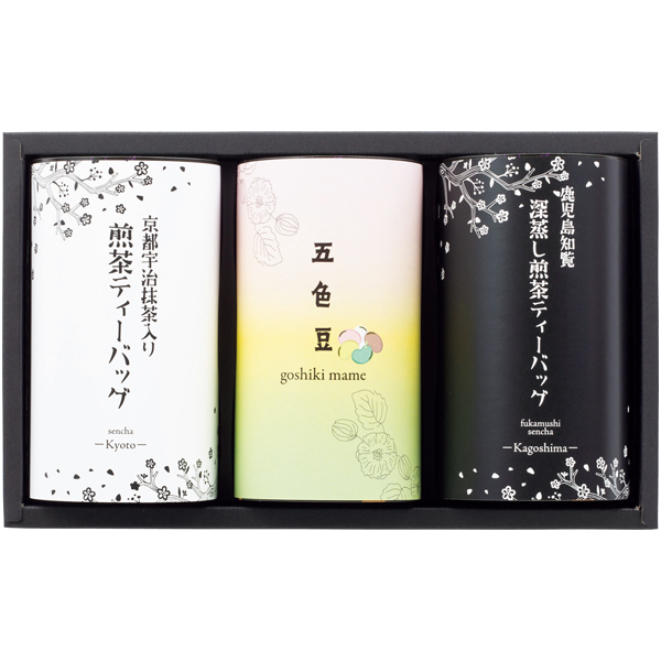 早得_【芳香園製茶】 五色豆菓子と銘茶ティーバッグ詰合せの商品画像