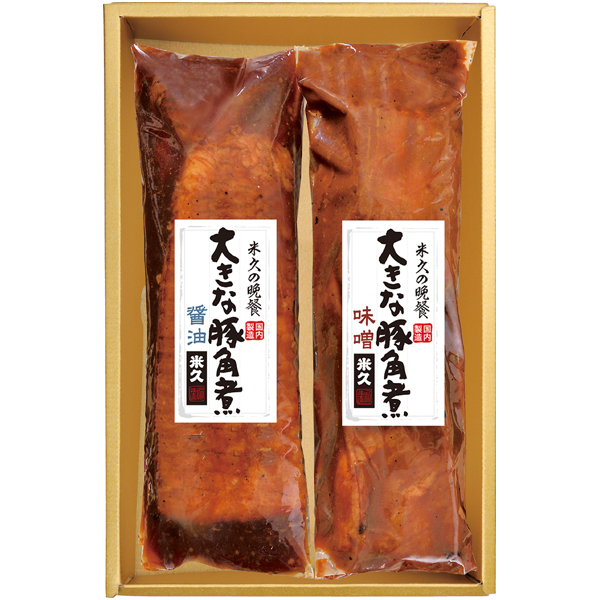 早得_送料込 《お買い得》じっくり煮込んだ豚角煮（味噌・醤油）の商品画像