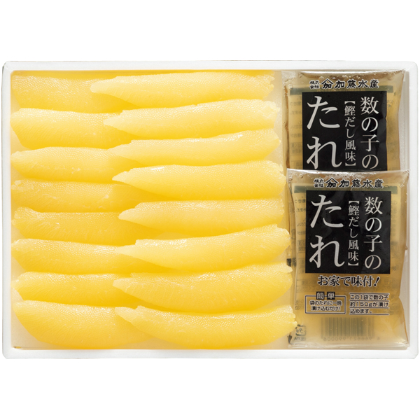 送料込 【北海道 北日本水産物】 ヤマカ塩数の子 うす皮むき（たれ付き）の商品画像 (2)