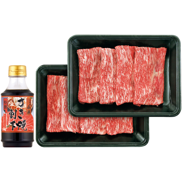 送料込 【ミヤチク/人形町今半】 宮崎牛すき焼き肉＆人形町今半割下セットの商品画像